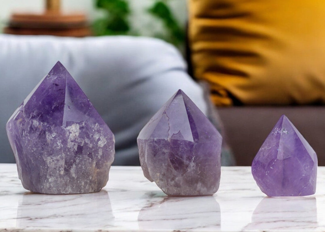 Amethyst Crystal Pointer - 1 to 3.5 lb