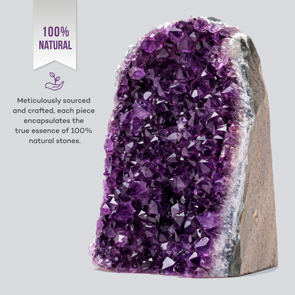 7.09 lbs Large Natural Deep Purple Crystal Cluster Stone from Uruguay