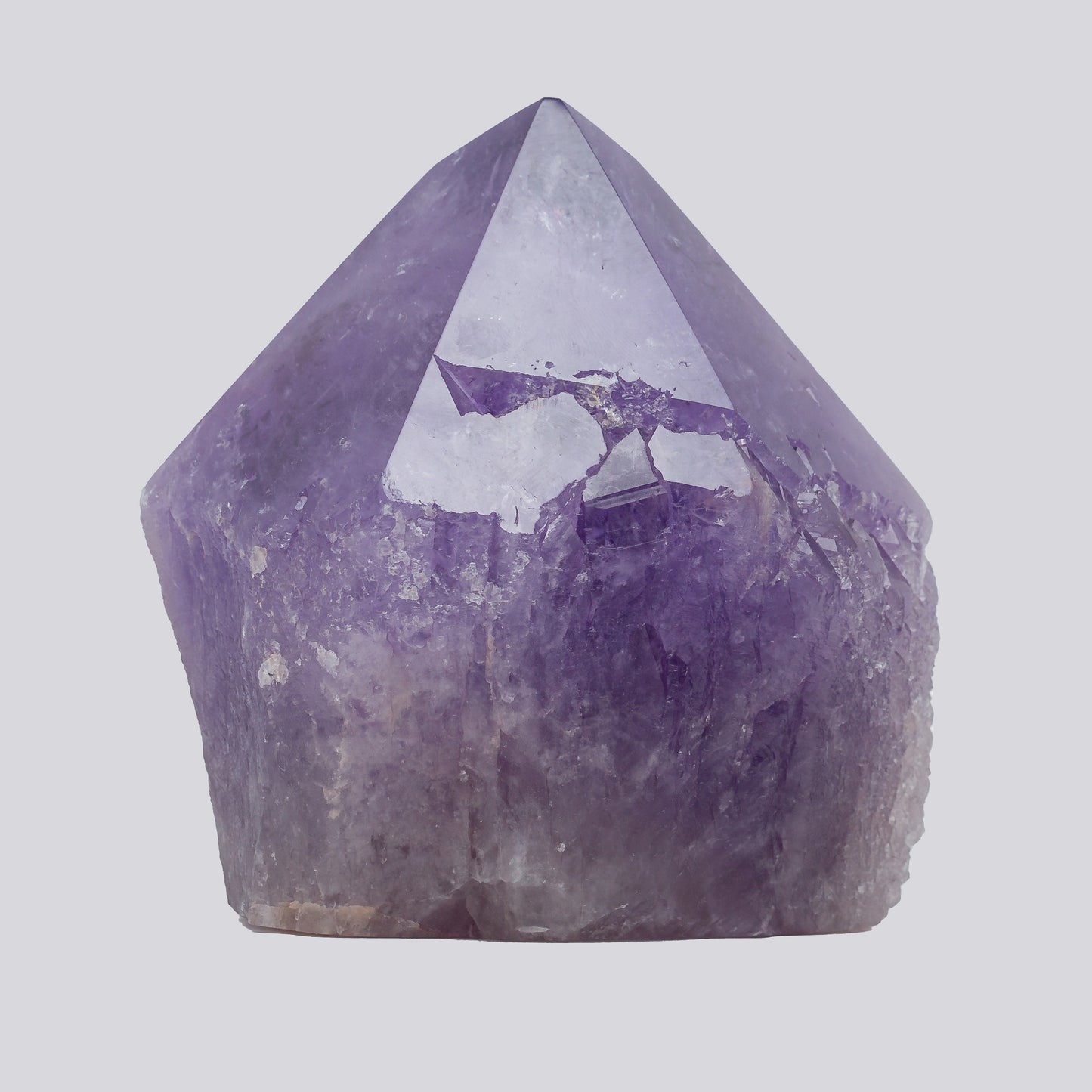 EMPORION Natural Amethyst Crystal Point – Pure Purple Gemstone