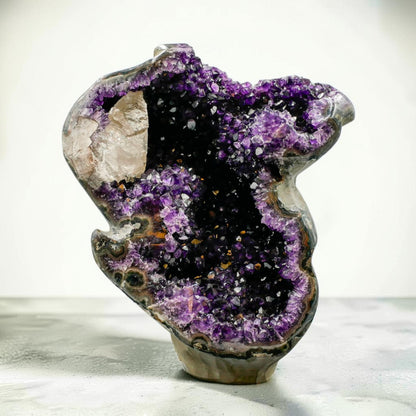 Deep Purple Amethyst Geode 24.57 lb | Uruguayan AAA Grade Crystal Specimen