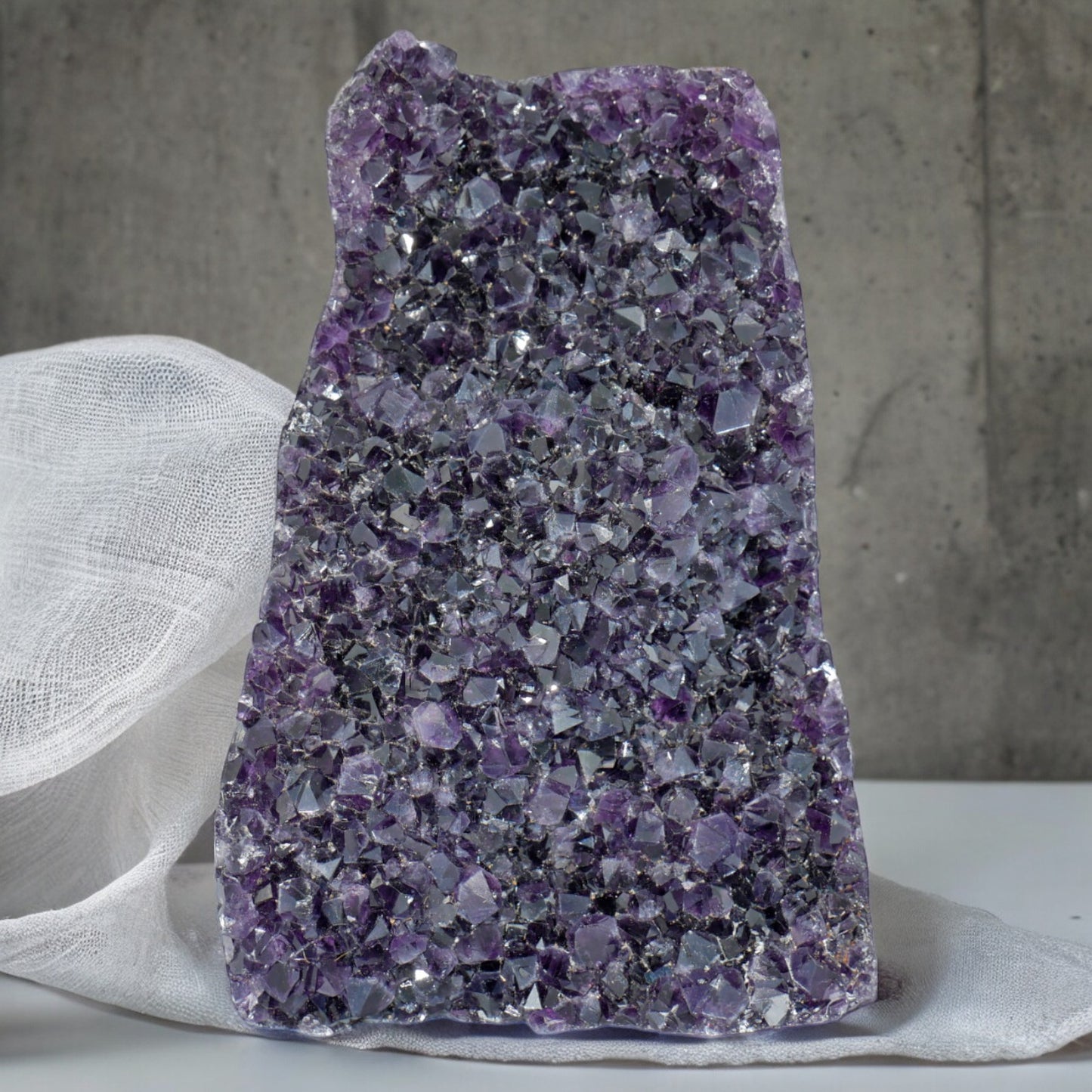 9.54 lbs Large Natural Deep Purple Crystal Cluster Stone from Uruguay