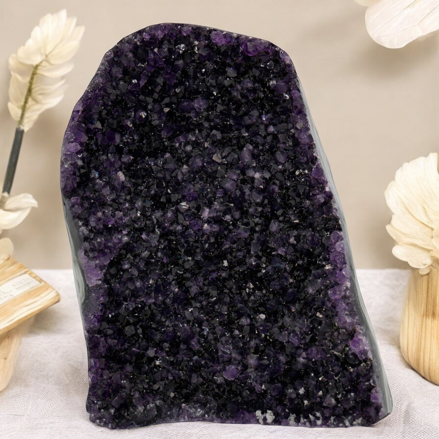 9.79 lbs Large Natural Deep Purple Crystal Cluster Stone from Uruguay