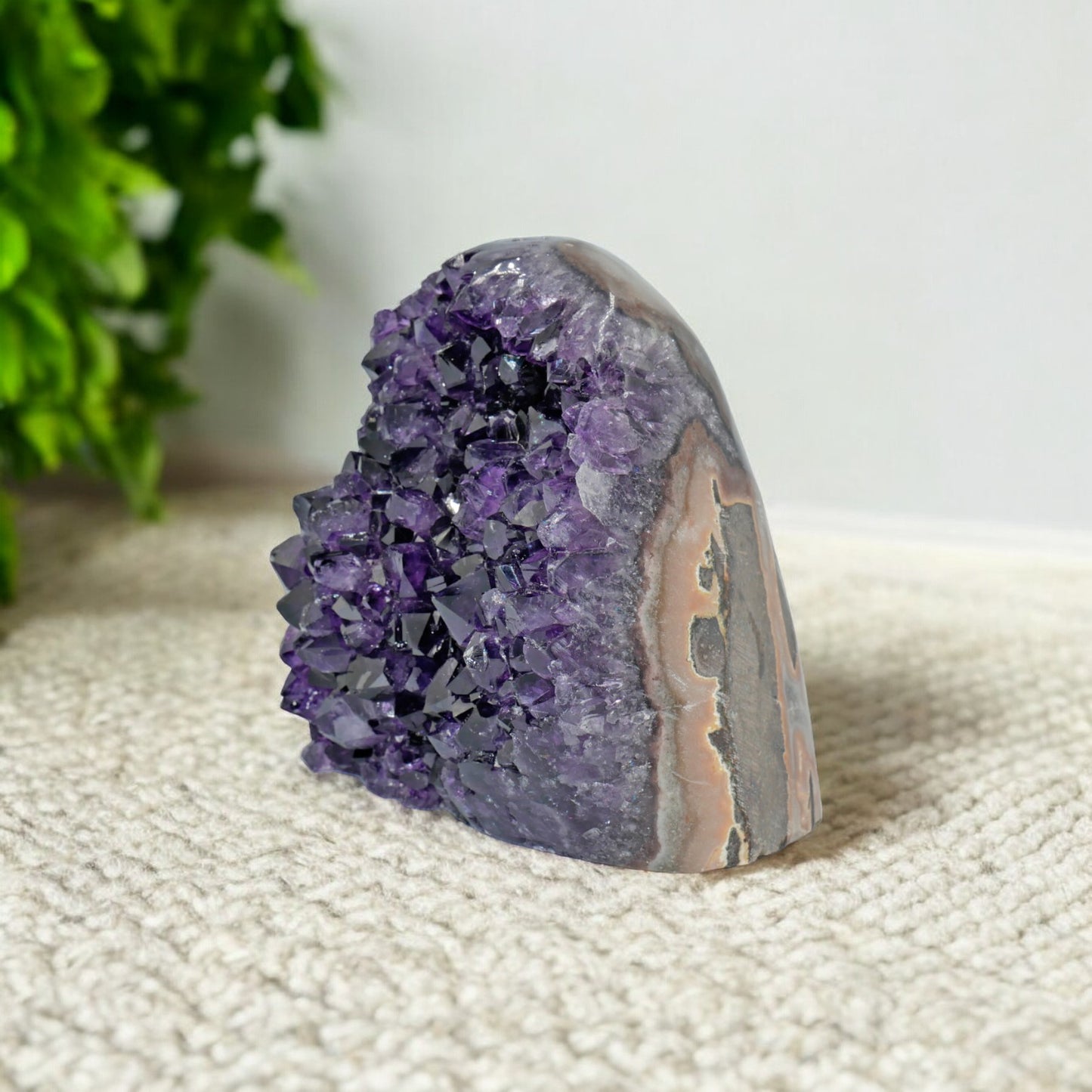 6.20 lbs Large Natural Deep Purple Crystal Cluster Stone from Uruguay