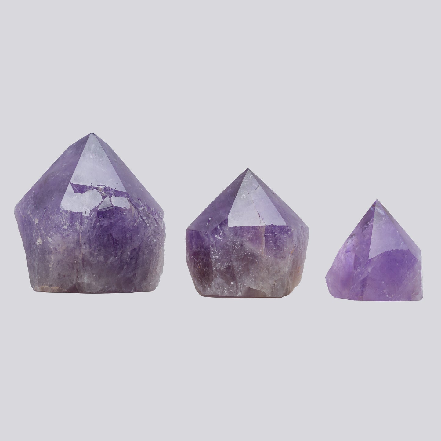 EMPORION Natural Amethyst Crystal Point – Pure Purple Gemstone