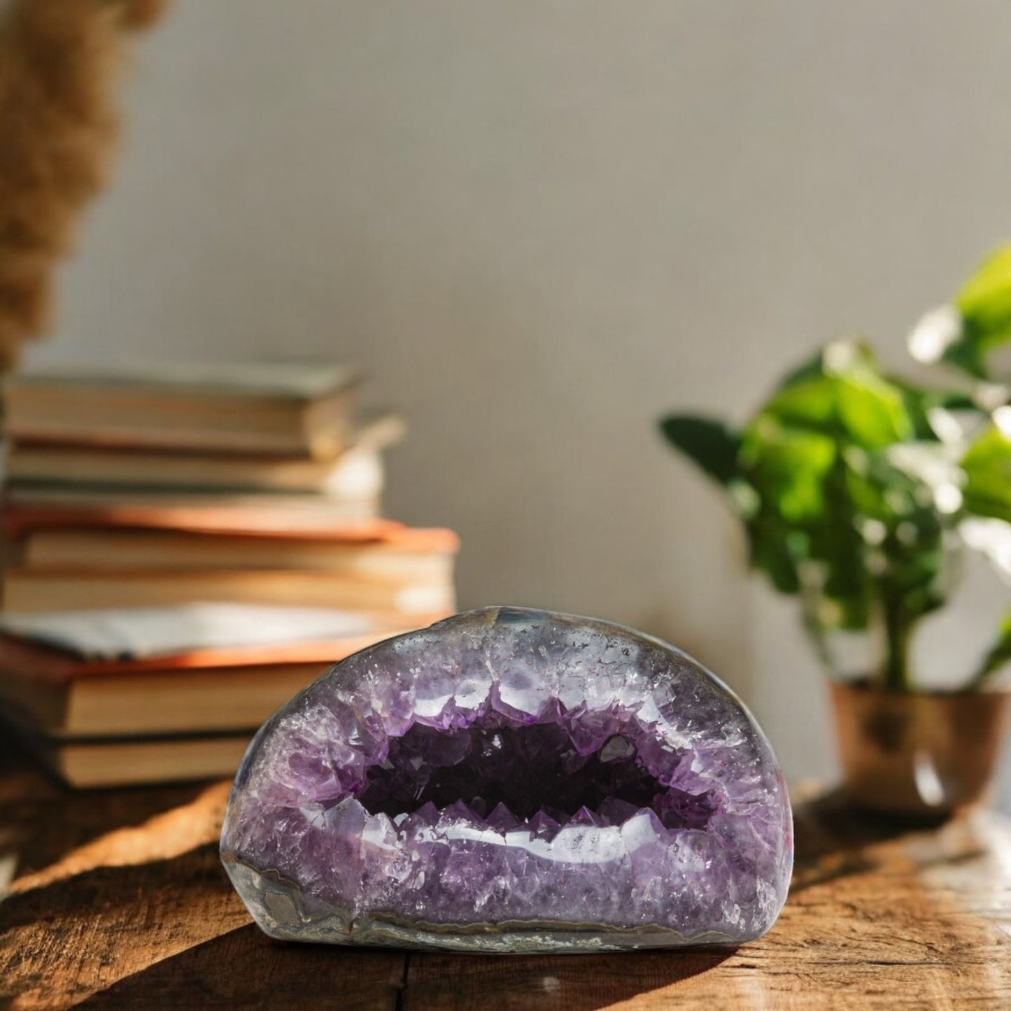 Raw AAA+ 2.09 lbs Amethyst Crystal Geode – 5x2x4 in Exclusive and Rare Rock from Uruguay