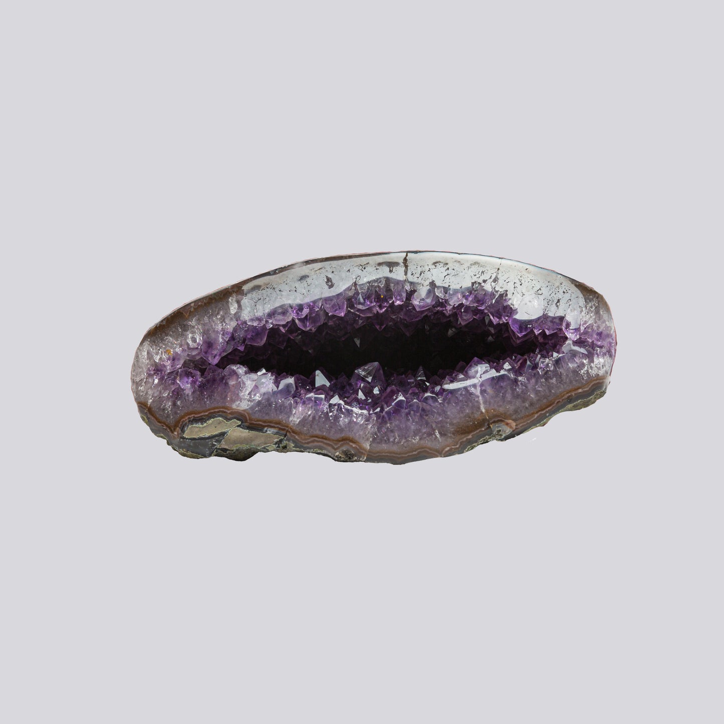 Raw AAA+ 2.66 lbs Amethyst Crystal Geode – 6.5x3.5x3 in Exclusive and Rare Rock from Uruguay