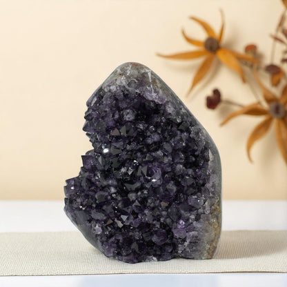 7.09 lbs Large Natural Deep Purple Crystal Cluster Stone from Uruguay