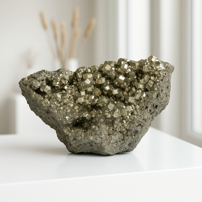 Pyrite Crystal Cluster - 15.89 lb