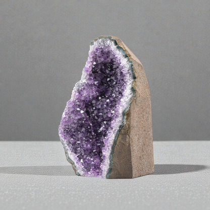 Rich deep purple crystal formations with exceptional size and textures

Large statement size perfect for entryways, living rooms, offices, or luxury interiors