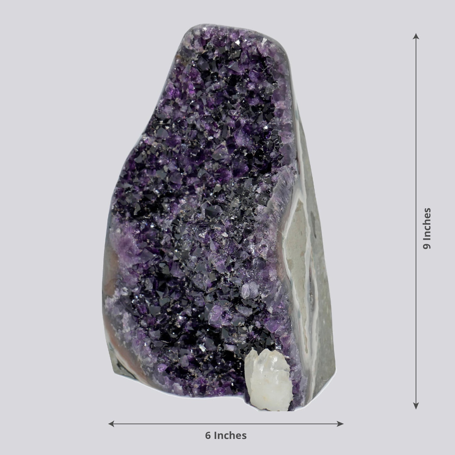 10.61 lbs Large Natural Deep Purple Crystal Cluster Stone from Uruguay