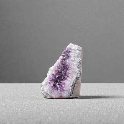 ethically sourced amethyst under 1 lb. Self stand, cut based purple quartz. 