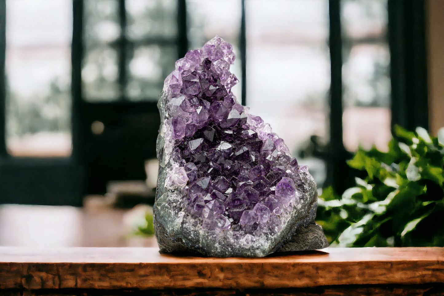 4 lb to 5 lb Deep Purple Natural Amethyst Crystal Clusters (Approximate Height: 4.5" to 9") from Uruguay, Raw Geode Quartz