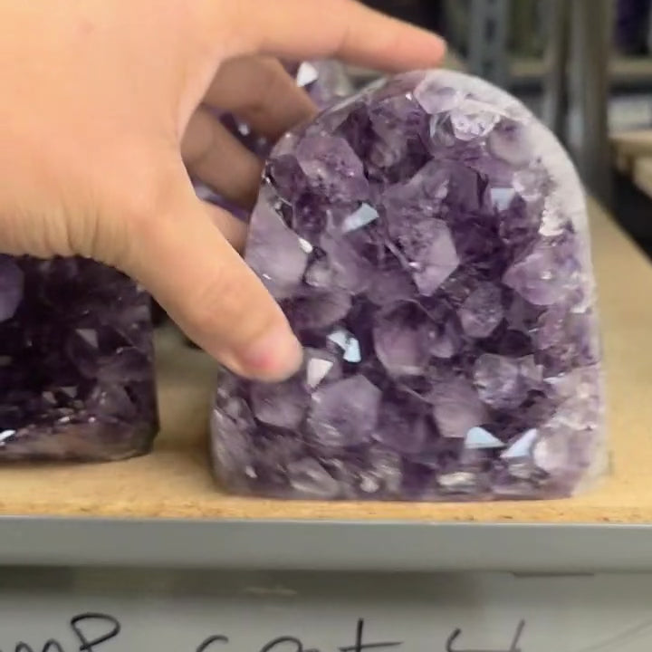This authentic Uruguayan amethyst cluster (3-4 lb) from the renowned Artigas mines carries the glow of natural crystals from Uruguay, smaller in size yet equally luminous. Perfect for those looking to buy premium amethyst for home decor, this trackable crystal adds elegance and grounding calm to any space.