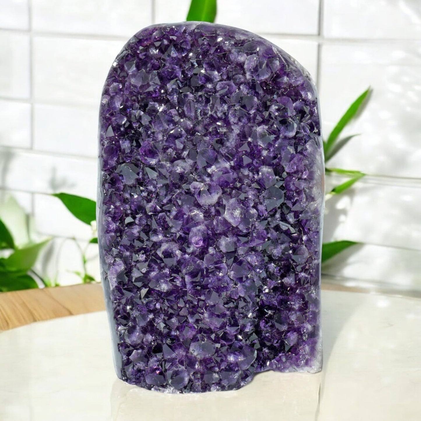 8.44 lbs Large Natural Deep Purple Crystal Cluster Stone from Uruguay