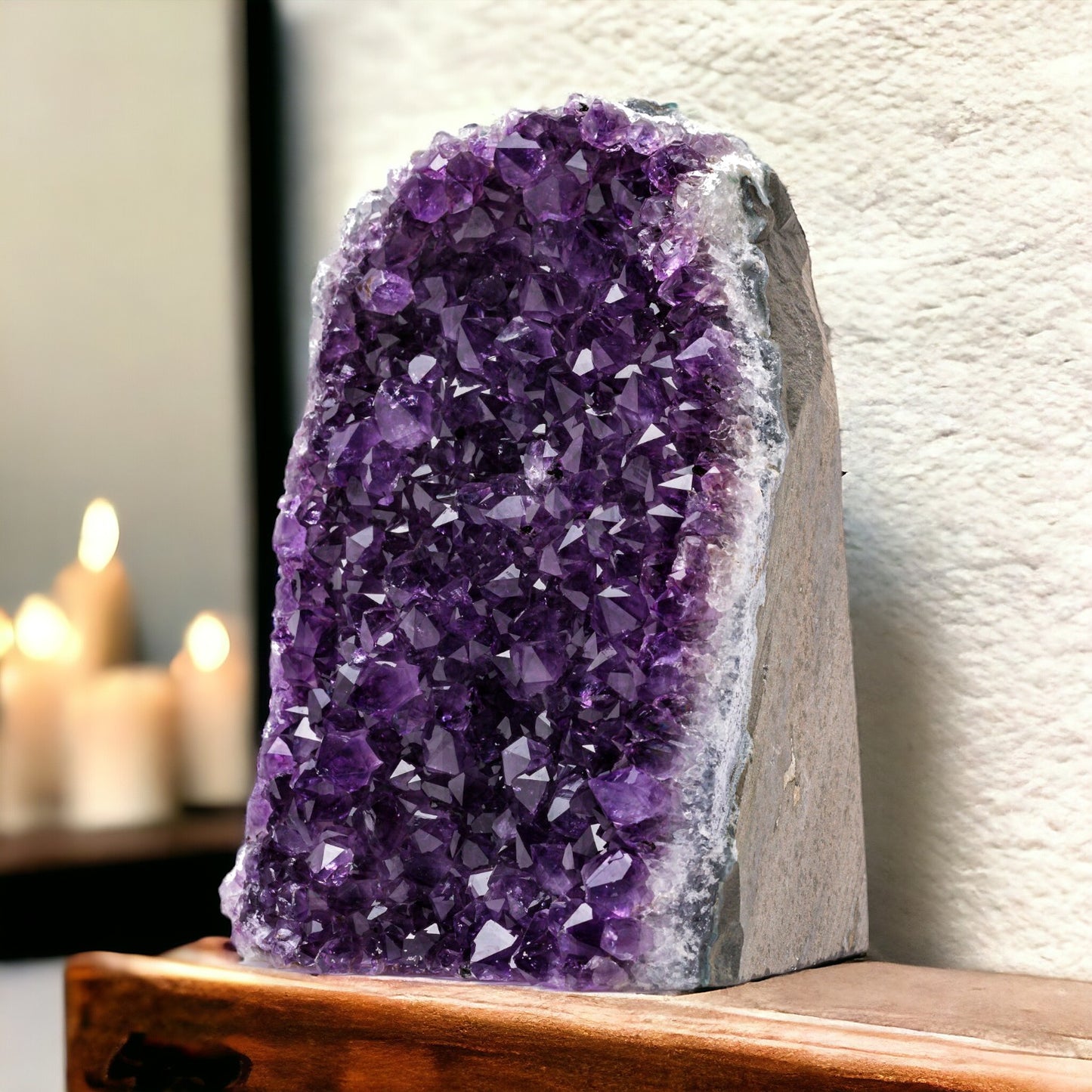 3 lb to 4 lb Deep Purple Natural Amethyst Crystal Clusters (Approximate Height: 4.5" to 7.5") from Uruguay Raw Geode Quartz